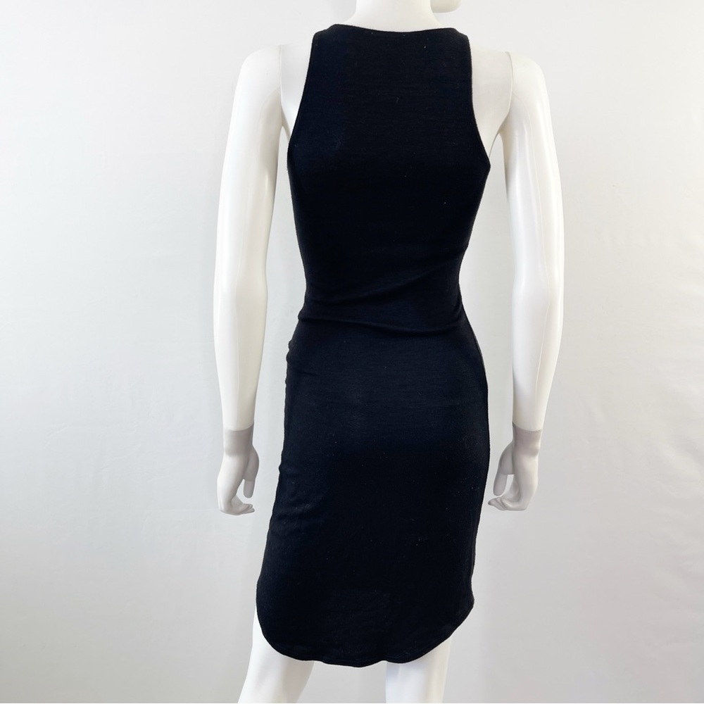 Wilfred Free Aritzia Black BRUNI Sleeveless Bodycon Stretch Midi Dress Size XS - Picture 6 of 7